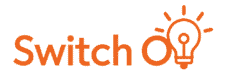 Switch On Electrical logo with lightbulb icon