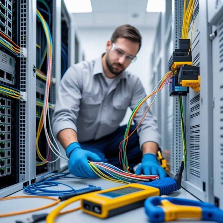 Data and communication cable installation by Geelong electrician